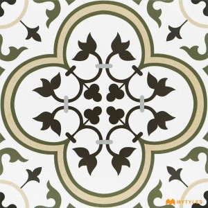 undefined-Ceramic White Moroccan Floor and Wall Tile Code29178 (300x300mm, Matt)