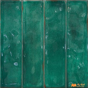undefined-Ceramic Green Subway Wall Tile Code37357 (300x300mm, Glossy)