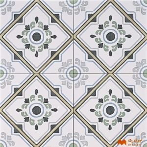 undefined-Vitrified White Moroccan Floor and Wall Tile Code37710 (200x200mm, Matt)