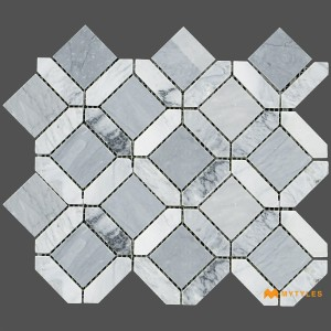 undefined-Imported Gray Mosaic Floor and Wall Tile Code32788 (280x280mm, Matt)