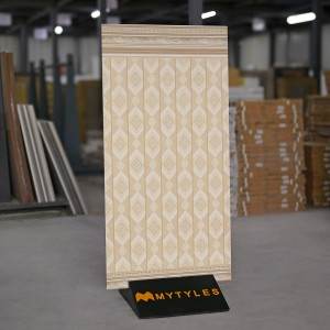 undefined-Vitrified Cream Textured Wall Tile Code34474B (600x1200mm, Matt)