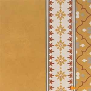 undefined-Ceramic Orange Carpet Border Floor and Wall Tile Code36088B (300x300mm, Matt)