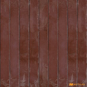 undefined-Imported Red Subway Wall Tile Code28315 (48x450mm, Glossy)