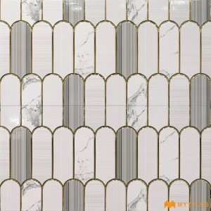 undefined-Ceramic White Highlighter Wall Tile Code36035 (300x600mm, Glossy)