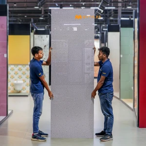 undefined-Full Body Vitrified Slab Floor and Wall Tile Code38448 (800x2400x15mm, Glossy)