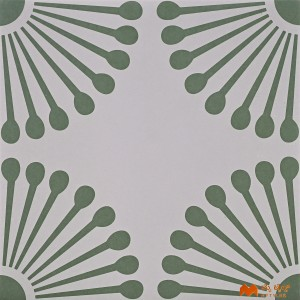 undefined-Vitrified Green Digital Parking Floor and Wall Tile Code36840 (400x400mm, Matt)