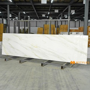 undefined-Vitrified White Slab Floor and Wall Tile Code22028 (790x3000x15mm, Glossy)