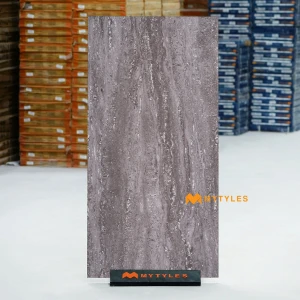 undefined-Silver Grey Matt Travertine GVT Tile Code40148 600x1200mm 2Pc Pack