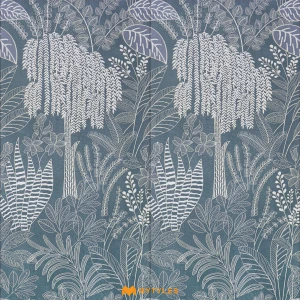 undefined-Vitrified Blue Tropical Wall Tile Code38188 (600x1200mm, Matt)