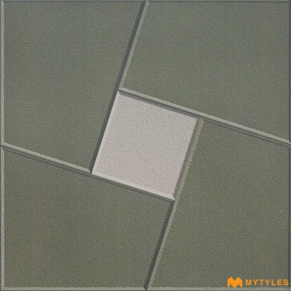Digital Parking Tile-Vitrified Green Digital Parking Floor and Wall  Tile Code31614 (400x400mm, Matt)
