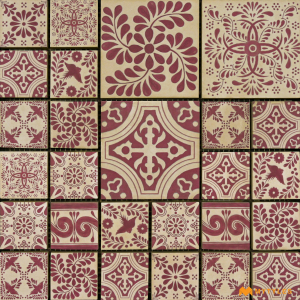 undefined-Vitrified Mosaic Tile Code3485 (300x300mm, Matt)