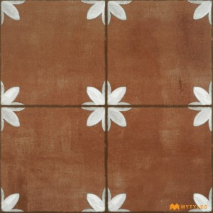 undefined-Ceramic Red Moroccan Floor and Wall Tile Code28239 (300x300mm, Matt)