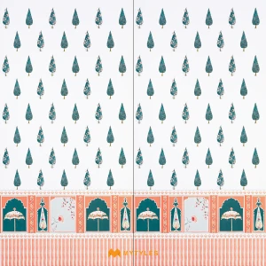 undefined-Cypress Tree Decor Floor and Wall Tile Code38303 (600x1200mm, Sugar)