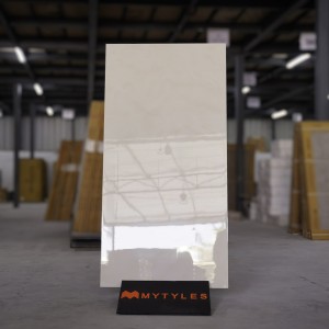 undefined-Vitrified Cream Floor and Wall Tile Code32437 (600x1200mm, Glossy)