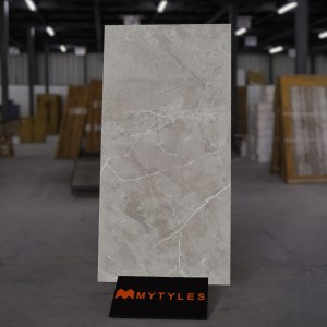 undefined-Vitrified Gray Floor and Wall Tile Code27191 (600x1200mm, Carving Matt)