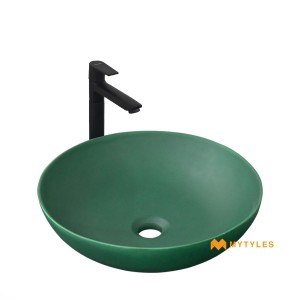 undefined-Quartz Green Wash Basin Code36122 (400x400x100mm, Matt)