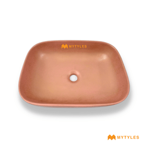 undefined-Quartz Peach Gold Wash Basin Code16857 (330x460mm, Matt)