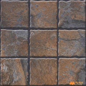 undefined-Vitrified Brown Digital Parking Floor and Wall Tile Code36845 (400x400mm, Matt)