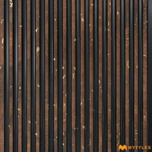 undefined-Brown Louver Wall Panels Code34805 (6Inchx8Feet, Matt)