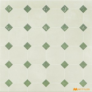 undefined-Vitrified Mint Green Moroccan Floor and Wall Tile Code30004 (200x200mm, Matt)