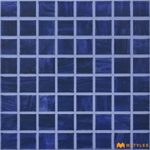 undefined-Ceramic Blue Mosaic Floor and Wall Tile Code24463 (300x300mm, Matt)