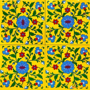 undefined-Decorative Yellow Tile Code30339 (150x150mm, Glossy, 4Pc in Box)