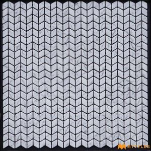 undefined-Imported White Mosaic Floor and Wall Tile Code30505 (305x305mm, Matt/Glossy)