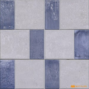 undefined-Imported Blue Subway Floor and Wall Tile Code31151 (150x450mm, Matt/Glossy)