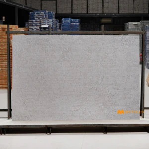 undefined-Vitrified Gray Textured Slab Floor and Wall Tile Code39074 (1200x1800mm, Matt)