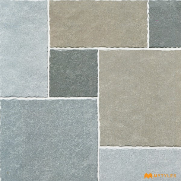 Rustic Matt Floor Tile-Vitrified Gray Digital Parking Floor and Wall Tile Code33321 (600x600mm, Matt)