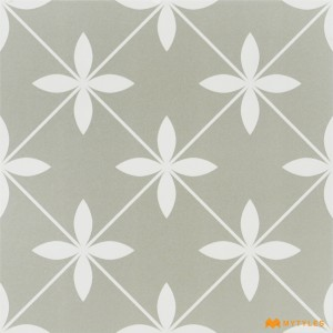 undefined-Ceramic Grey Moroccan Floor and Wall Tile Code28241 (300x300mm, Matt)