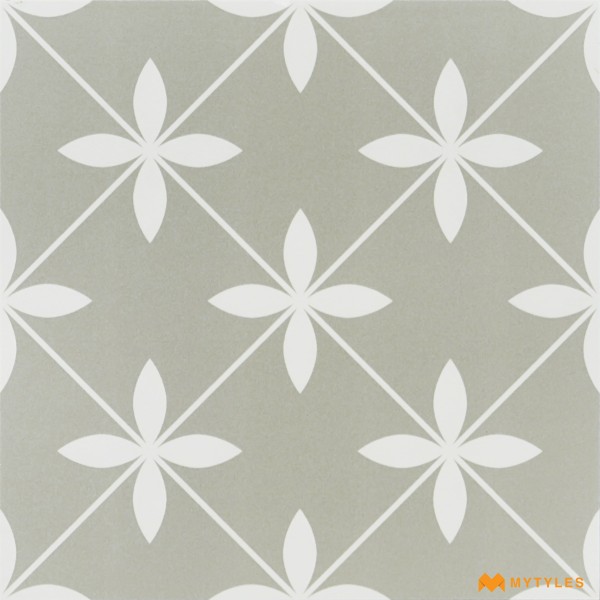 Moroccan Tiles-Ceramic Grey Moroccan Floor and Wall Tile Code28241 (300x300mm, Matt)