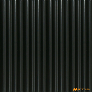 undefined-Black Fluted Wall Tile Code24980 (75x300mm, Matt)