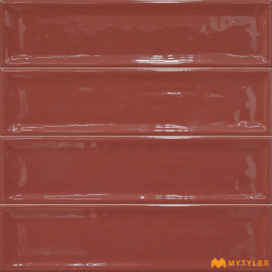 undefined-Ceramic Red Subway Wall Tile Code19242 (75x300mm, Glossy)