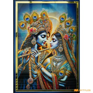 undefined-Vitrified Radha Krishna Poster Wall Tile Code32593 (600x900mm, Glossy)-CR-3020