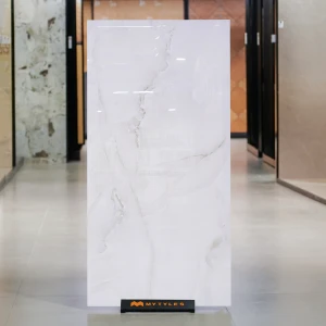 undefined-Vitrified White Slab Floor and Wall Tile Code37560 (800x1600mm, Glossy)