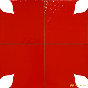 undefined-Decorative Red Tile Code30359 (150x150mm, Glossy, 4Pc in Box)