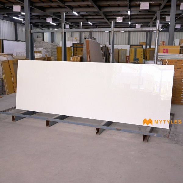 Vitrified Countertops-Full Body Vitrified White Slab Floor and Wall Tile Code33491(800x2400mm, Glossy)