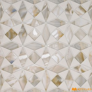 undefined-Ceramic Cream Moroccan Floor and Wall Tile Code33710 (300x300mm, Carving Matt)