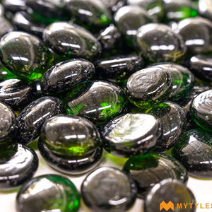 undefined-Pebble Stone Code-PEB-69-Green (1Kg, Glossy)