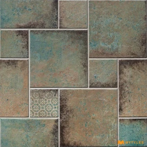 undefined-Vitrified Green Digital Parking Floor and Wall Tile Code38379 (400x400mm, Matt)
