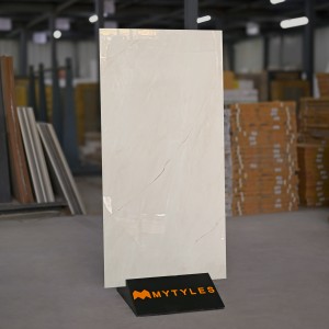 undefined-Vitrified Cream Floor and Wall Tile Code34092 (600x1200mm, Glossy)