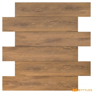 undefined-Vitrified Brown Wooden Floor and Wall Tile Code35968 (200x1200mm, Matt)