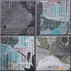 undefined-Vitrified Gray Moroccan Floor and Wall Tile Code38554 (200x200mm, Matt)