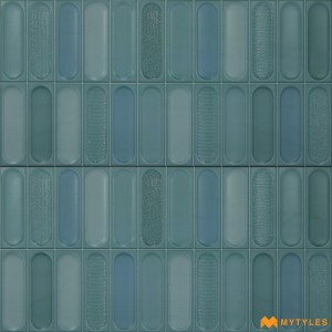 undefined-Ceramic Blue Textured Wall Tile Code35918 (300x600mm, Matt)