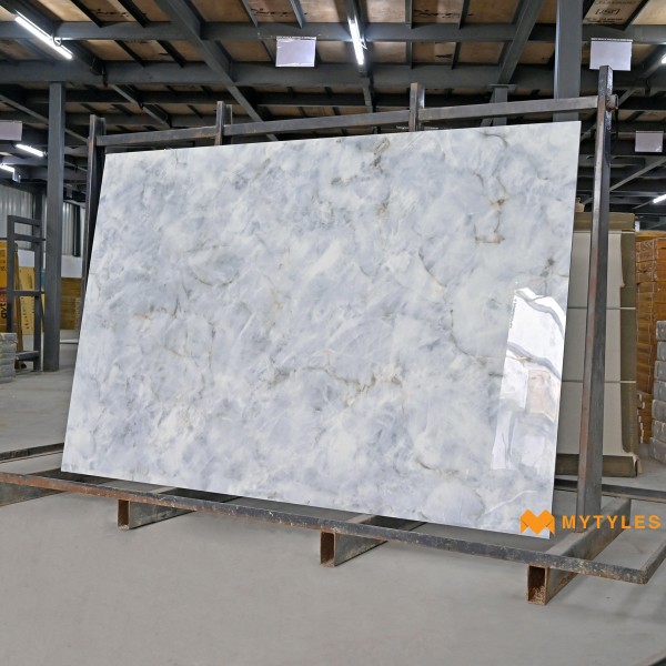 Glazed Vitrified-Vitrified Blue Slab Floor and Wall Tile Code29637 (1200x1800mm, Glossy)