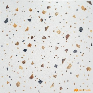 undefined-Ceramic White Terrazzo Floor and Wall Tile Code30812 (300x300mm, Matt)