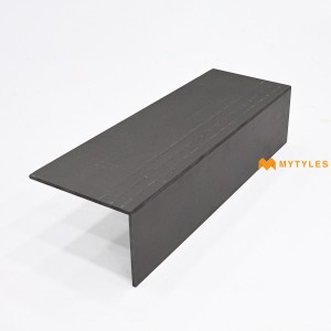 undefined-Full Body Vitrified Black Step Tile Code31958 (300x900mm, Matt)