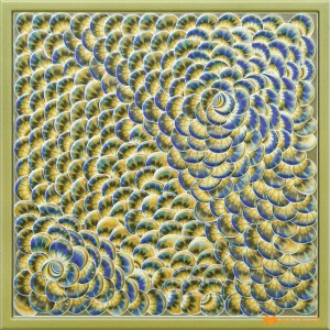 undefined-Ceramic Green Textured Wall Tile Code32799 (300x300mm, Matt)