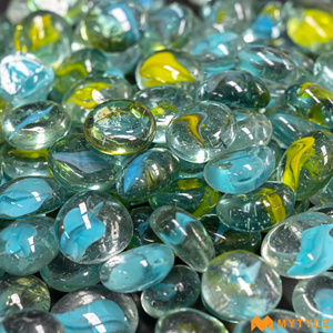 undefined-Pebble Stone Code-PEB-62-BlueYellow (1Kg, Glossy)